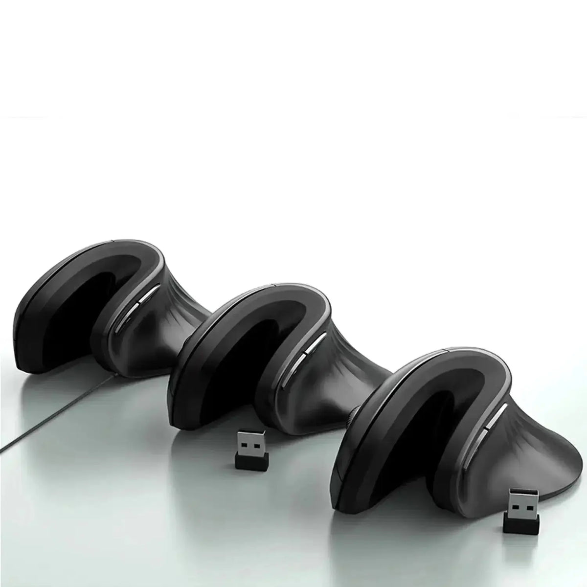 Ergonomische draadloze muis - Verticaal design met 6-knops functionaliteit Delux