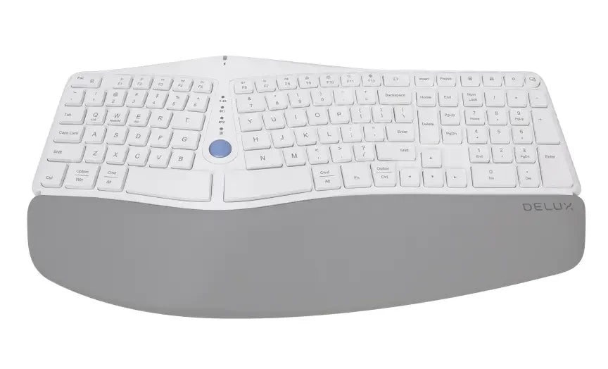 Delux gesplitst ergonomisch toetsenbord met polssteun Delux