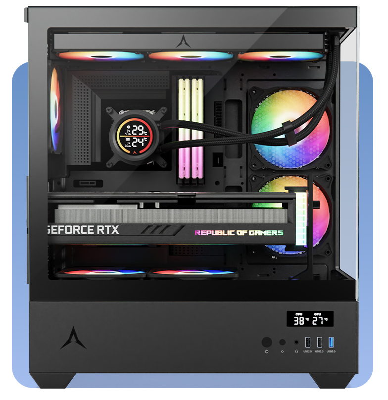 Boîtier PC | Noir | USB2.0, USB 3.0 | 3.5" HDD * 2, 2.5" SSD * 2 | Micro ATX/MINI ATX