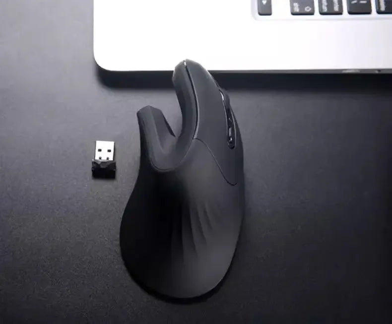 Ergonomische draadloze muis - Verticaal design met 6-knops functionaliteit Delux