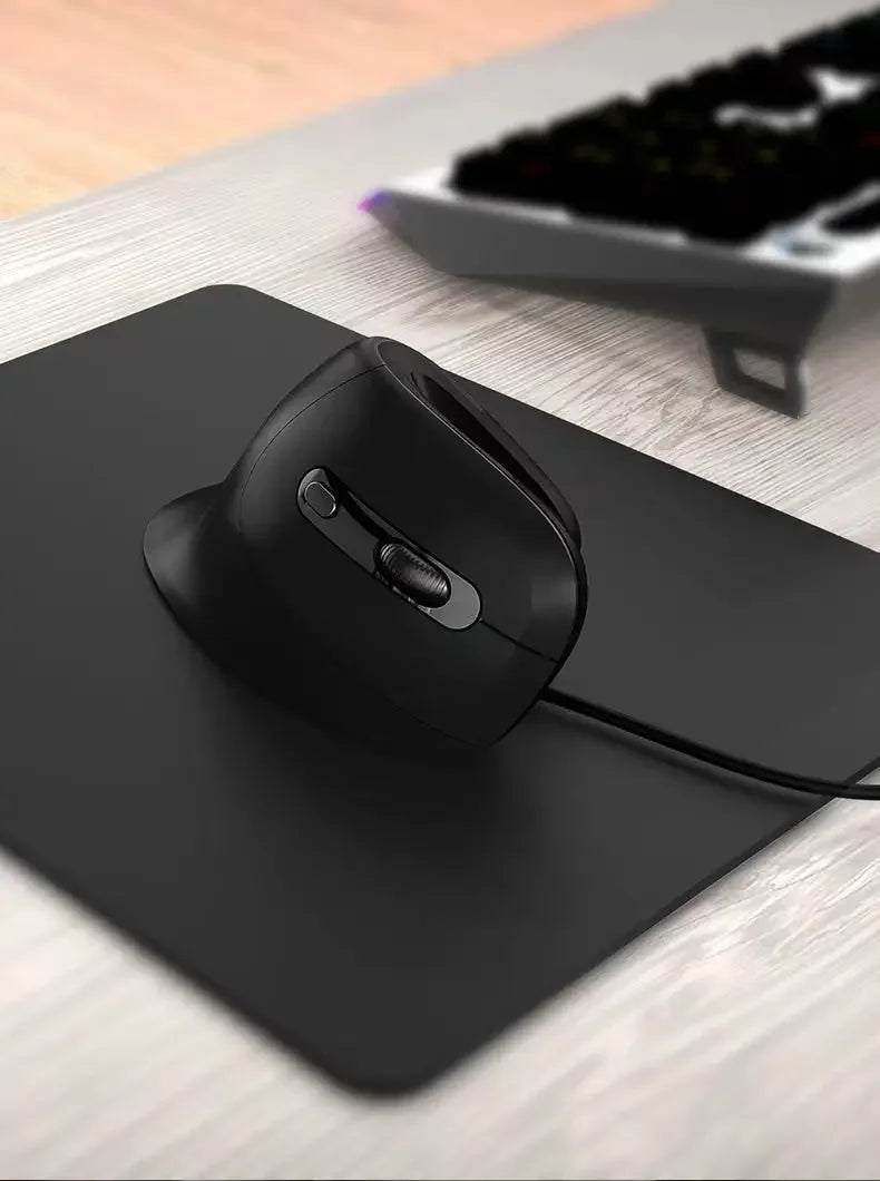 Ergonomische draadloze muis - Verticaal design met 6-knops functionaliteit Delux