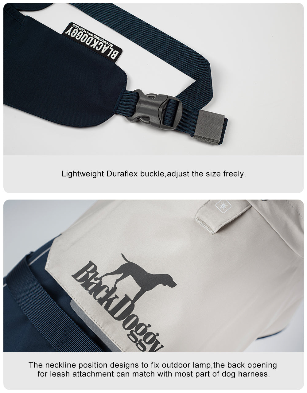 Hondenjas - Regenjas Hond - Winddicht - Waterdicht - Lichtgewicht - Kleur Blauw - Maat L 45x56x48~77cm SpirePets