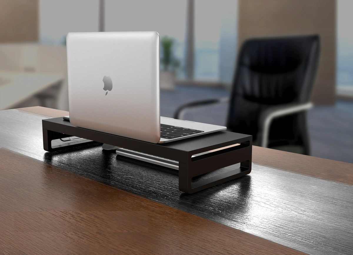 Multifunctionele monitor standaard - aluminium - 4x USB3.0 hub Spire
