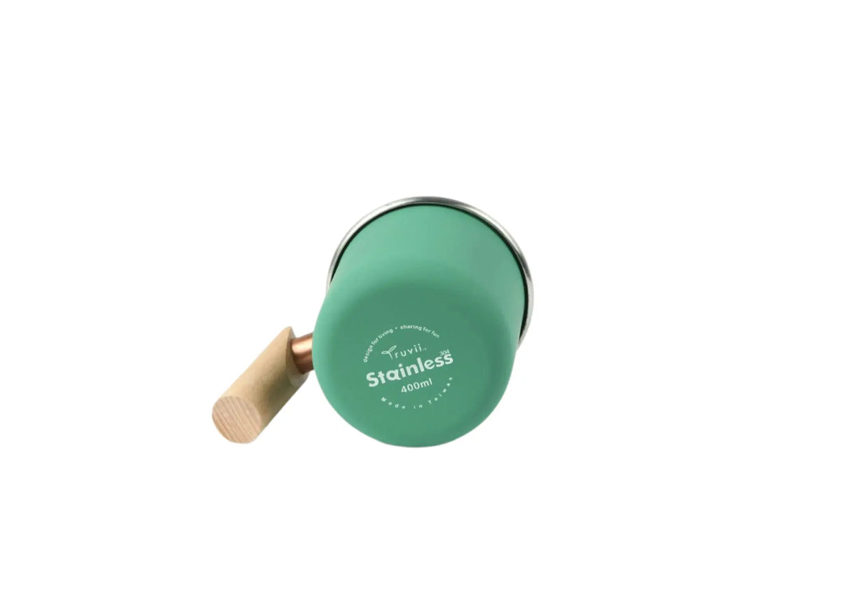 Camping mok - beker van roestvrij staal - Kalas - Krystal Groen - 400ml Coolgods