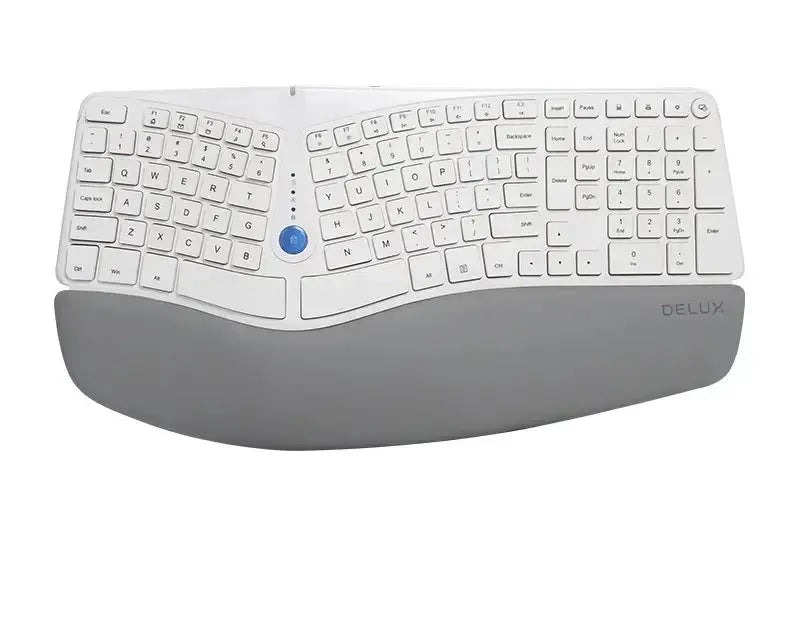 Delux gesplitst ergonomisch toetsenbord met polssteun Delux
