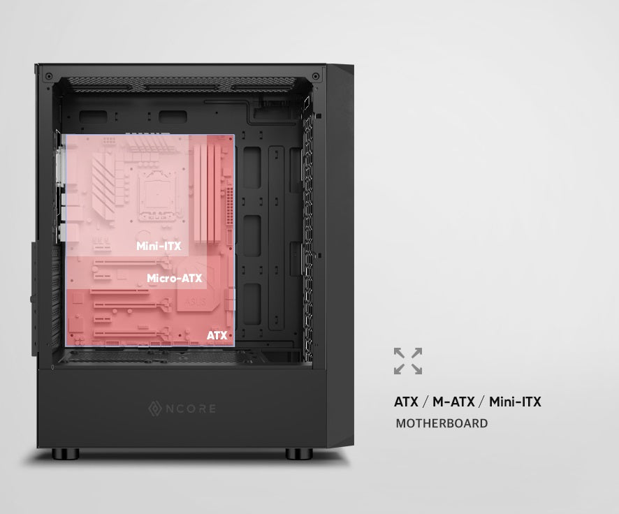 Boîtier PC | Noir | USB2.0, USB 3.0 | 3.5" HDD * 2, 2.5" SSD * 2 | Micro ATX/MINI ATX