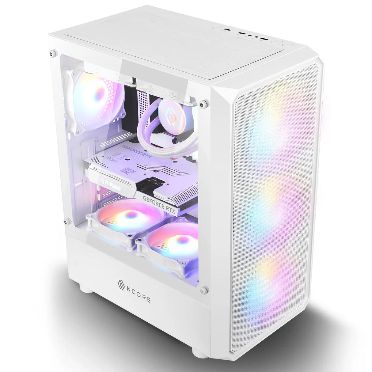 PC gamer case - G30 WHITE TRUE FORCE - Tempered glass Spire