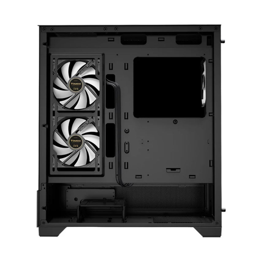 Gamdias Atlas M1 Aquarium Gaming Case Zwart met Temperatuur Display - Computer Behuizing met ARGB LED Verlichting