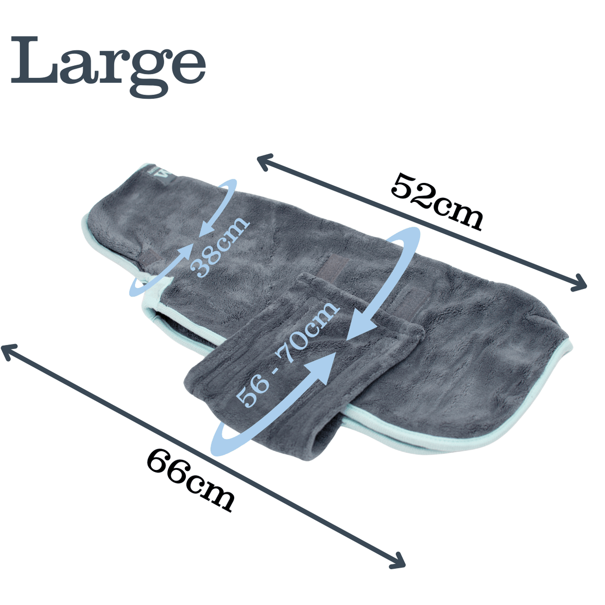 Henry Wag microvezel hondenbadjas - droogjas voor honden - Maat L Henry Wag