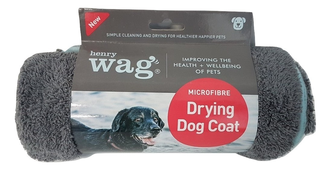 Henry Wag microvezel hondenbadjas - droogjas voor honden - Maat L Henry Wag