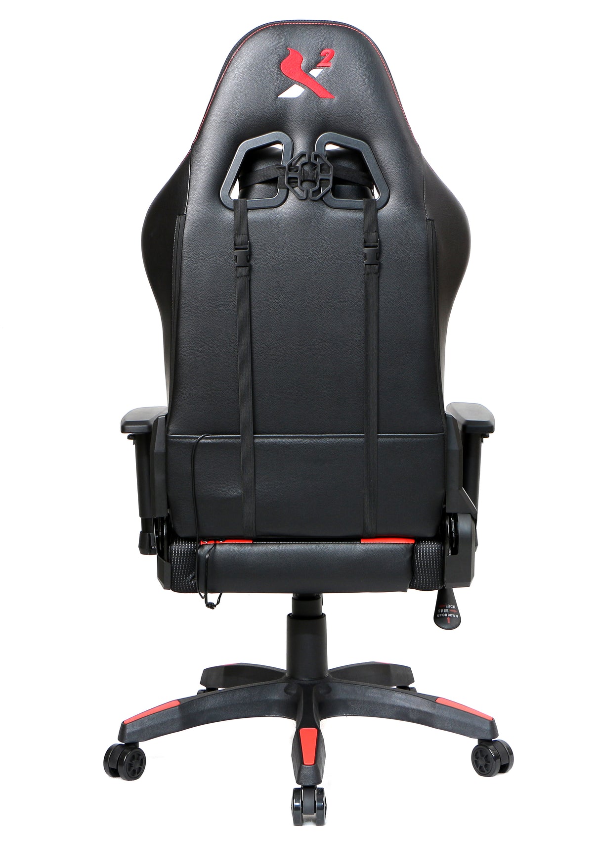X2 Gaming Stoel - Met nekkussen Verstelbaar - RGB Lichten - Ergonomisch - Bureau Stoel - PVC leer - Nylon Wielen - 54x69.5x133cm (LxWxH) Spire