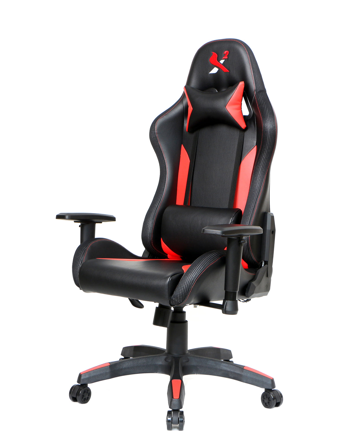 X2 Gaming Stoel - Met nekkussen Verstelbaar - RGB Lichten - Ergonomisch - Bureau Stoel - PVC leer - Nylon Wielen - 54x69.5x133cm (LxWxH) Spire
