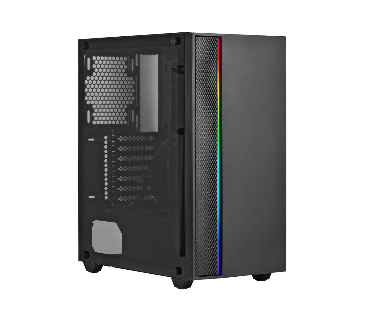 Spire Vision 7038 PC Case – Stijlvolle gaming behuizing met tempered glazen zijpaneel