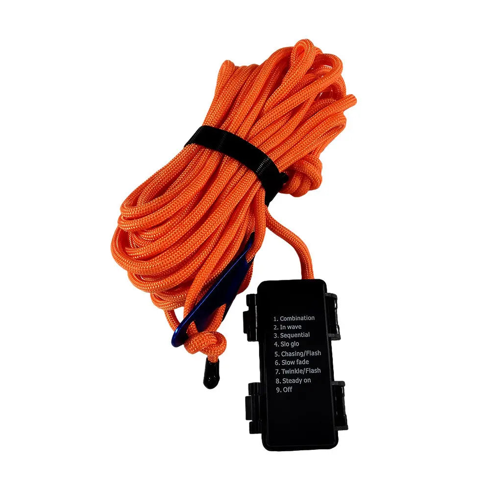 Leuchtende Abspannleine LED – 15 m beleuchtetes Seil – Abspannleine für Zelt oder Vorzelt
