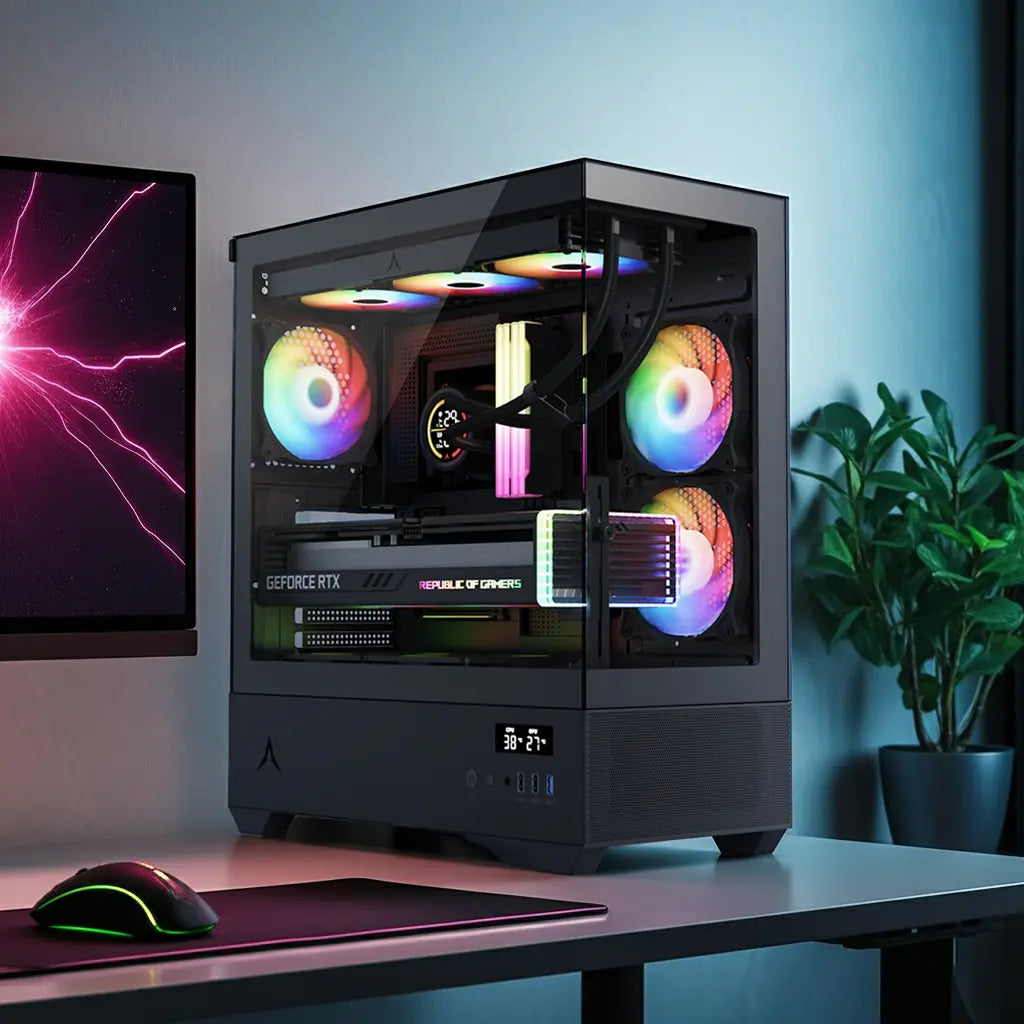 SPIRE Marine U30P RGB BLACK behuizing - PC gamer case - Tempered glass Spire