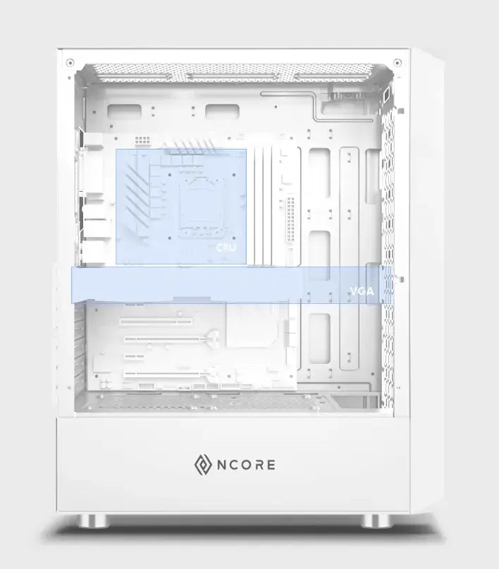 PC gamer case - G30 WHITE TRUE FORCE - Tempered glass Spire