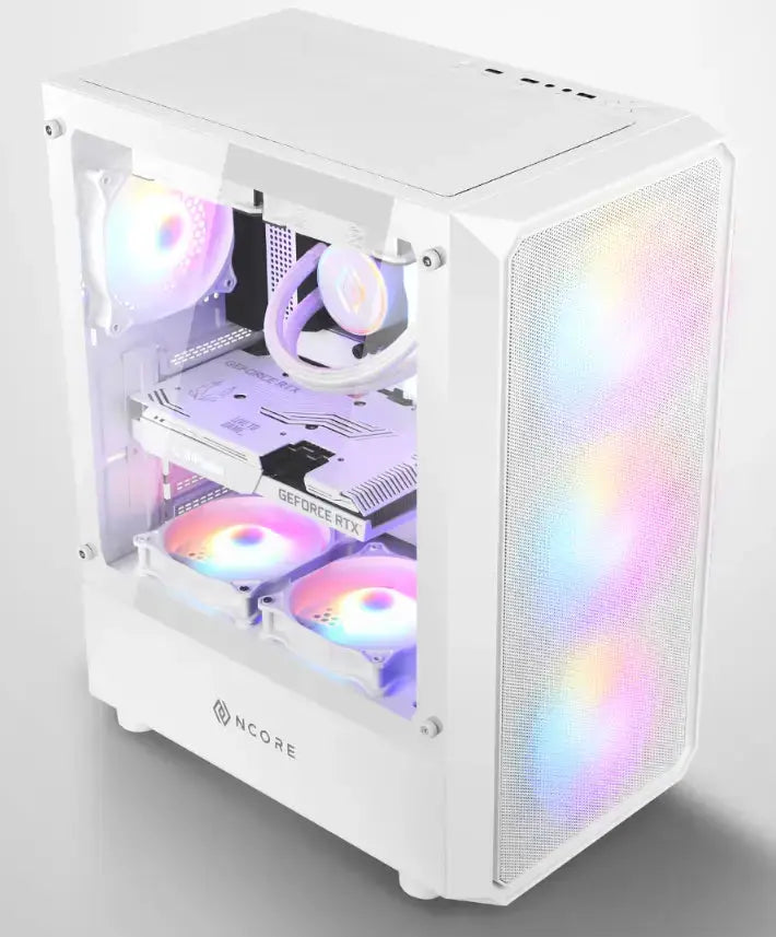 PC gamer case - G30 WHITE TRUE FORCE - Tempered glass Spire