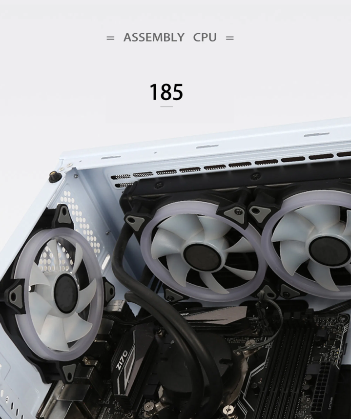 Sahara gaming behuizing - Gehard glas - Zwart - RGB compatible Sahara