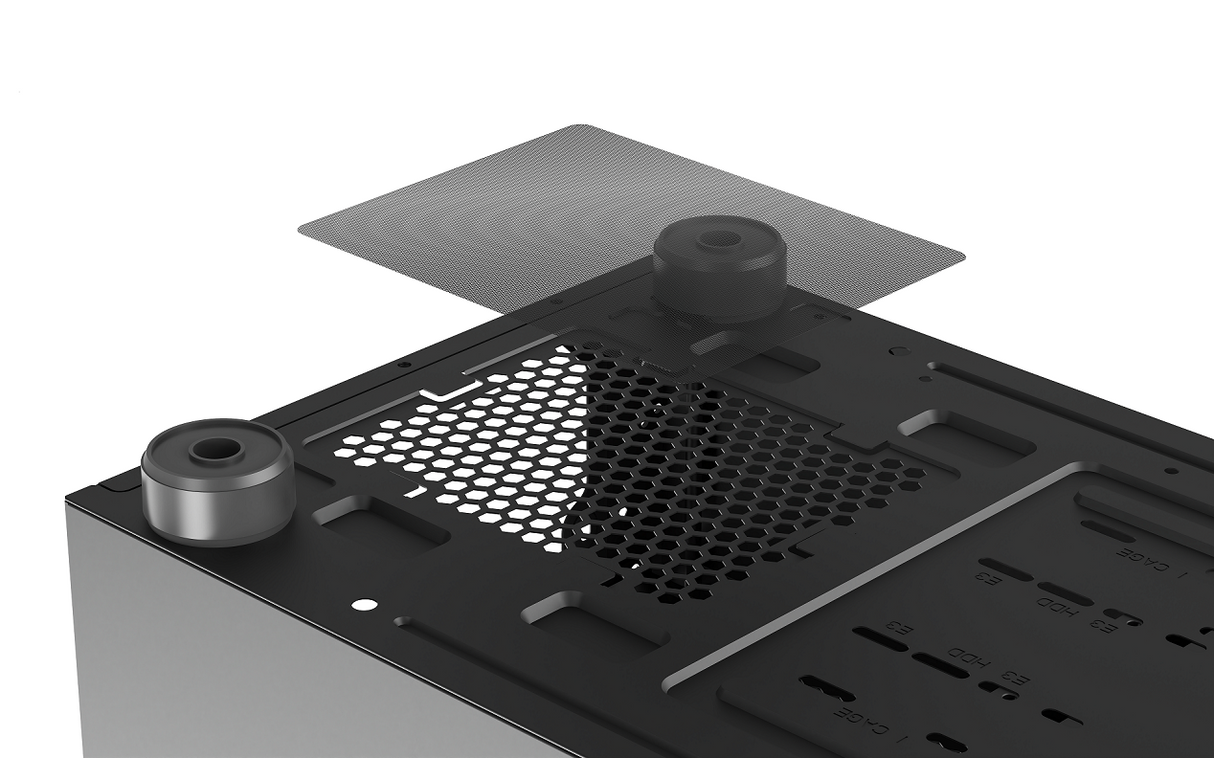 PC behuizing - gamer case - U20M BLACK - Tempered glass - RGB