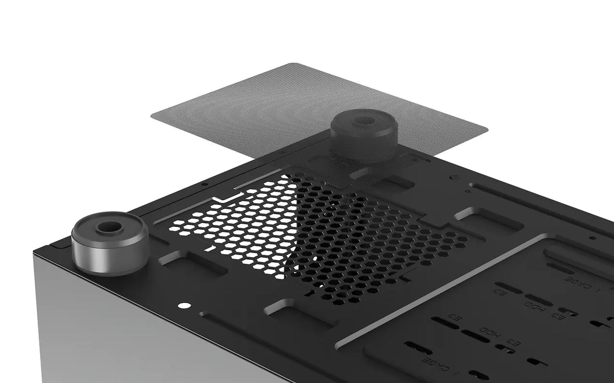 PC behuizing - gamer case - U20M BLACK - Tempered glass - RGB Spire