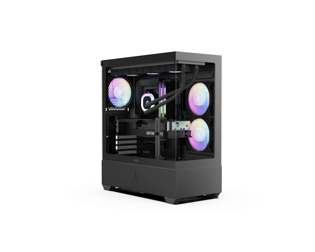 PC-Gehäuse | Schwarz | USB2.0, USB3.0 | 3,5-Zoll-Festplatte * 2, 2,5-Zoll-SSD * 2 | Micro ATX/MINI ATX | VGA-Karte