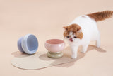 Kattenvoerbak - Verhoogd Ontwerp - Keramische - Roze - Brede Komopening - One Size Fits All SpirePets