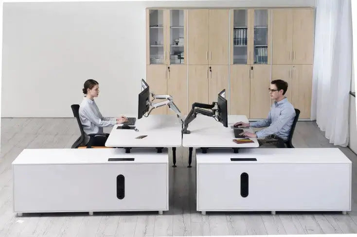 Spire monitor beugel voor 2 beeldschermen - monitorarm aluminium met gasveer Spire