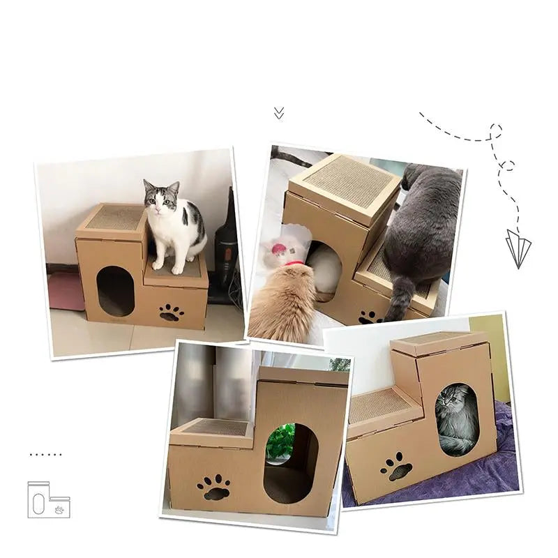 Kattenhuis krab-speelhuis | Huisje voor poezen en katten | 50x32x40cm Coolgods