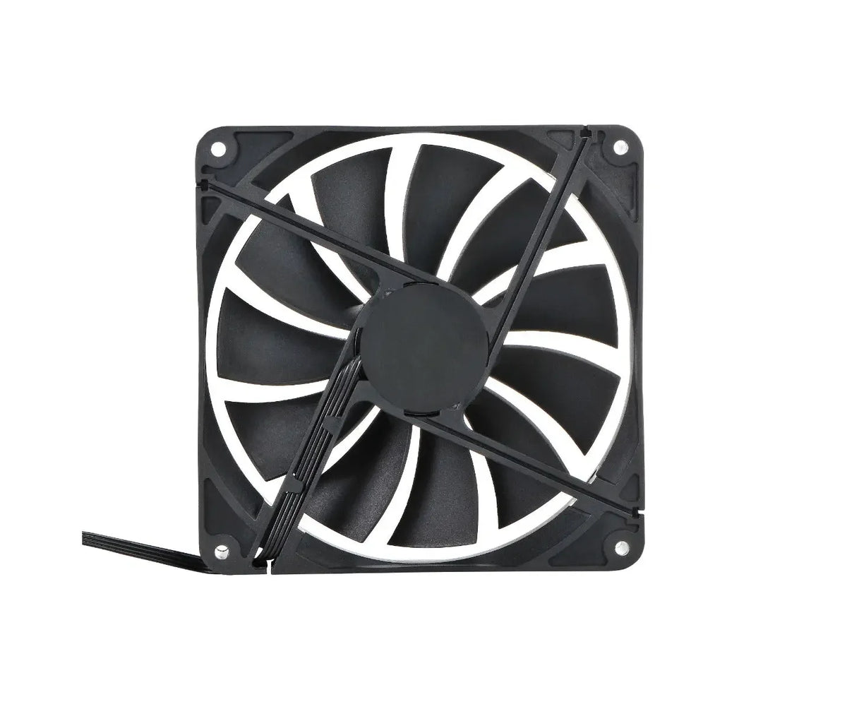 Computer ventilator 14cm - 200-1700 RPM PC koeling - stille werking van maximaal 28 dB - 4-pin connector en socket Spire