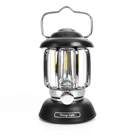 Lampe de camping d'extérieur-Port de chargement USB-Effet lumineux-Noir