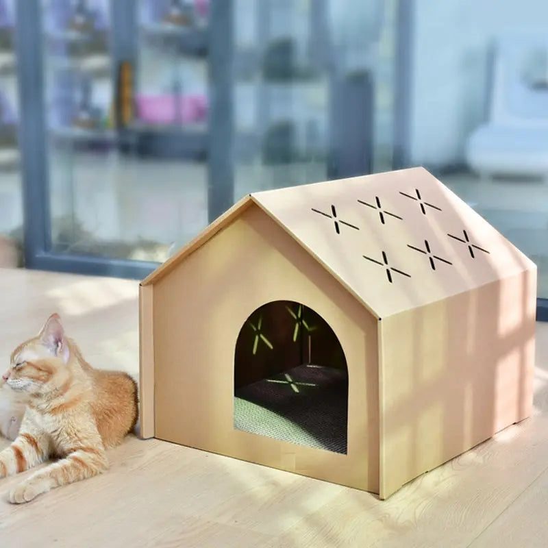 Maison de chat crabe-maison de jeu | Cottage pour chats et chats | 50x32x40cm