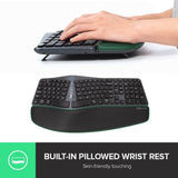 Delux Gesplitst ergonomisch toetsenbord - toetsenbord met polssteun - Ergonomisch toetsenbord