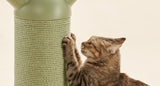 Katten krabpaal - Krabmeubel - voor alle katten - Groen en Wit - 83 x 38.5 x 38.5 cm