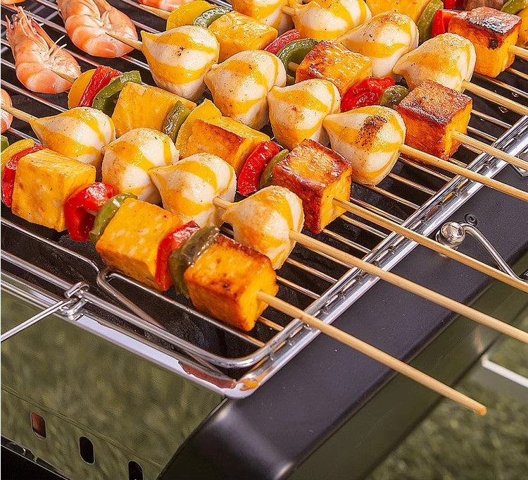 Compacte BBQ - mini barbecue koffer - zwart - draagbaar - maat S - Coolgods.nl