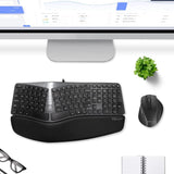 Delux Gesplitst ergonomisch toetsenbord - toetsenbord met polssteun - ergonomisch toetsenbord met draadGesplitst ergonomisch toetsenbord - toetsenbord met polssteun - met draad Coolgods