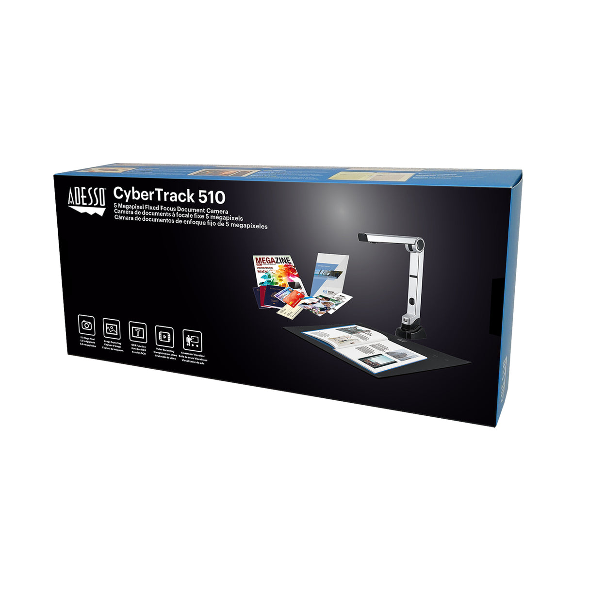 Documentcamera - Document scanner - 5 Megapixel - Vaste scherpstelling - Adesso Cybertrack 510 Adesso