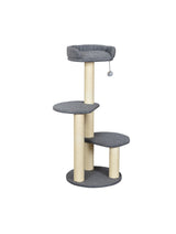 Luxury Scratching Post for Cats | Cindy | 5 Levels | 7 Sisal Crab Columns | Plush Bed