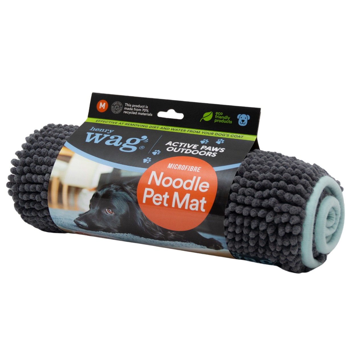 Henry Wag microvezel noodle huisdier mat - Droogmat voor honden - Maat M Coolgods.nl