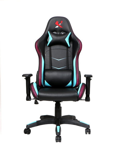 X2 Gaming Stoel - PVC Leer - RGB Lichten - Nylon wielen - Bureau Stoel - Ergonomische Ontwerp - 54x69.5x133cm (LxBxH) Spire