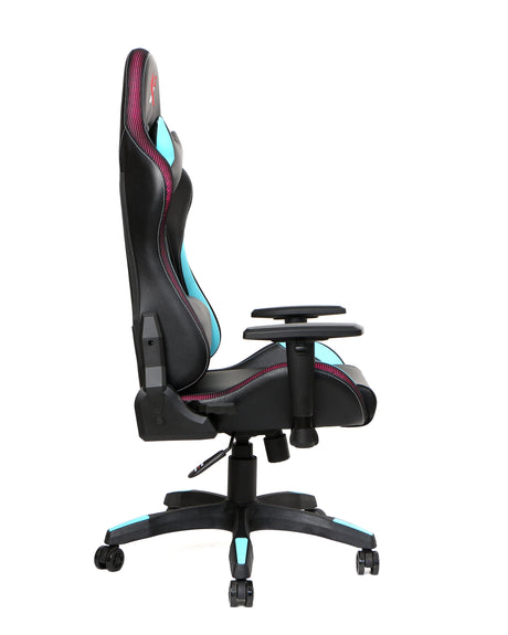 X2 Gaming Stoel - PVC Leer - RGB Lichten - Nylon wielen - Bureau Stoel - Ergonomische Ontwerp - 54x69.5x133cm (LxBxH) Spire