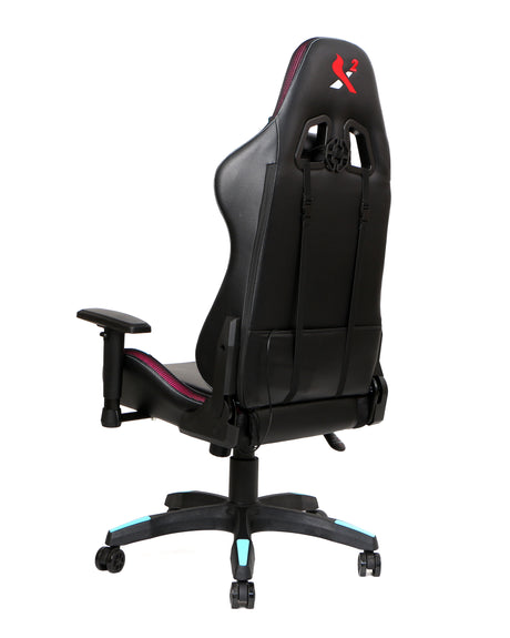 X2 Gaming Stoel - PVC Leer - RGB Lichten - Nylon wielen - Bureau Stoel - Ergonomische Ontwerp - 54x69.5x133cm (LxBxH) Spire