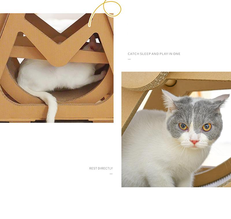 Kattenreuzenrad - Loopband voor katten - Wiel voor actieve katten - 73x36x70cm SpirePets