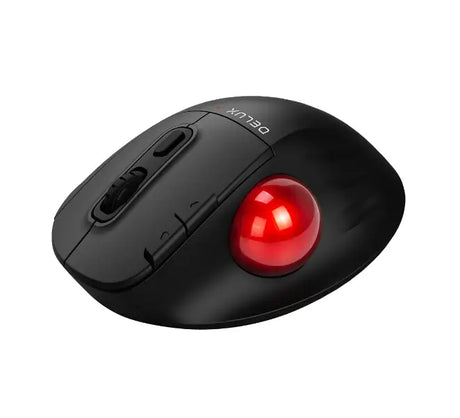 Delux Trackball Mouse - Ergonomic - Wireless - Bluetooth - 121.3x90.7x45.1mm