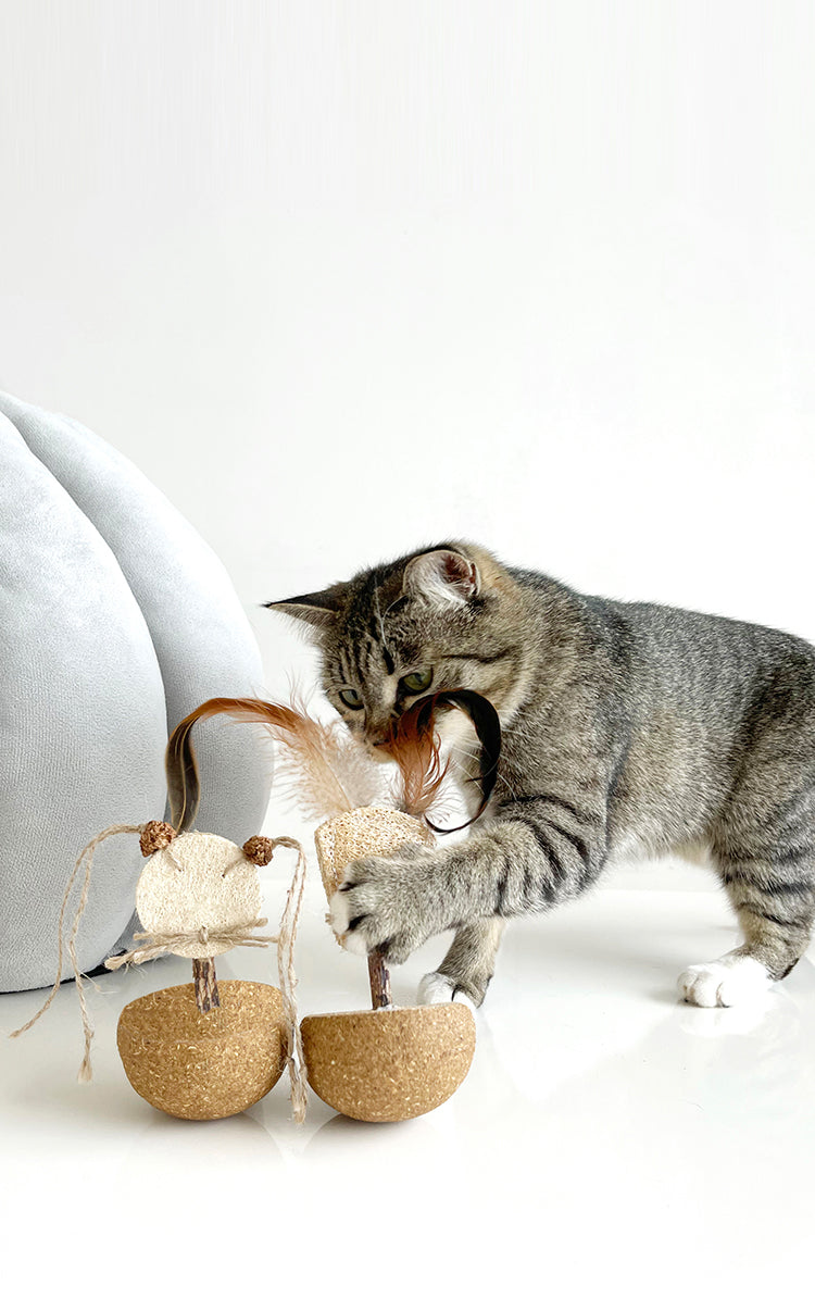 Kattenspeelgoed - Handgemaakt - Konijn Ontwerp - Duurzame Materialen SpirePets