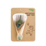 Kattenspeelgoed - Kattenveer - Pauw Shuttlebal - Handgemaakt katten speelgoed SpirePets