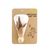 Kattenspeelgoed - Kattenveer - Pauw Shuttlebal - Handgemaakt katten speelgoed - Fazantenveer