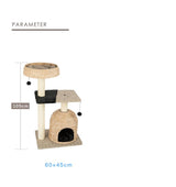 Kattenboom - Krabpaal - Kattenhuis - Kattenmand - Kattenspeelgoed - 60x45x104.5cm (LxWxH) SpirePets
