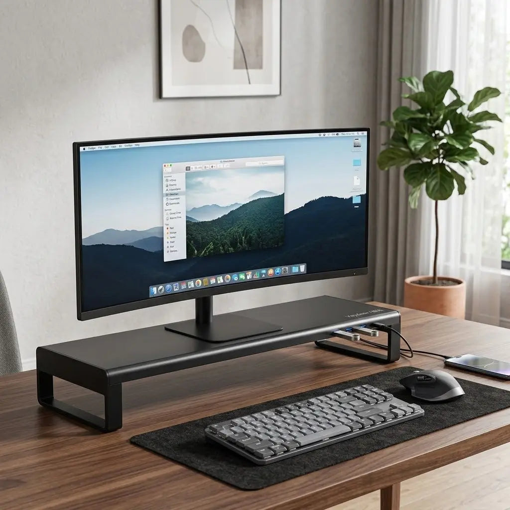 Multifunktionaler Monitorständer – Aluminium – 4x USB3.0-Hub – Arbeitsplatz verbessern