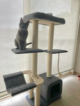 Katten krabpaal Candy - klimboom - krabmeubel - grijs SpirePets