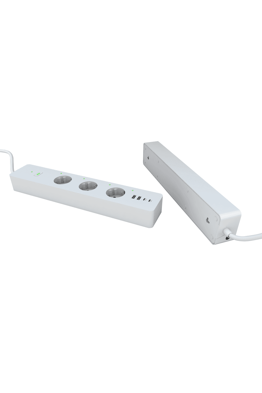 WOOX R6132 - slimme verlengkabel met 3 Schuko stopcontacten en 4 USB-poorten